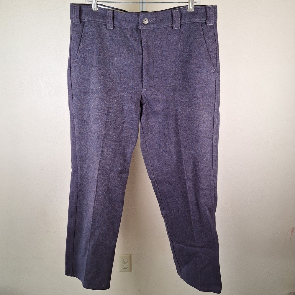 Code Canada Vintage Wool Pants Trousers Gray Hunting Logger Outdoor 36
